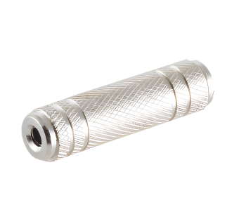 Adapter 2x Klinkenkupplung 3,5mm Stereo, Doppelbuchse 3,5mm Klinke zur Verbindung, Metall, DINIC Box mit Euroloch